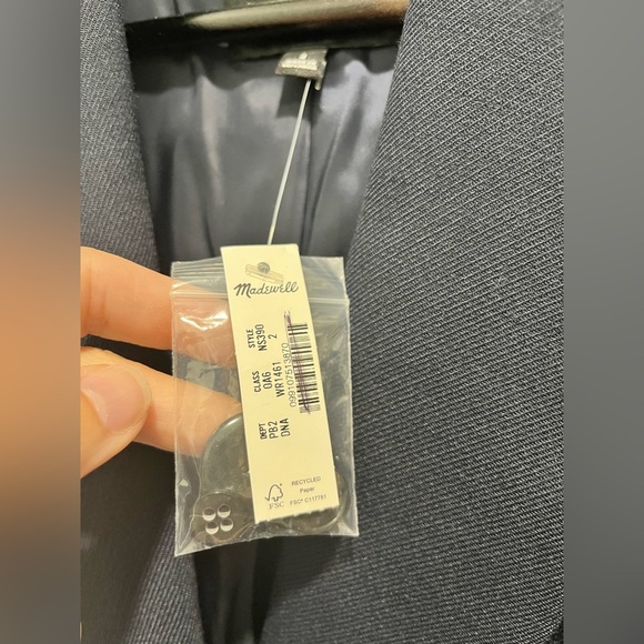 Madewell Womens The Alston Blazer Dark Navy Size 2 NS390 NEW $218 classic office - Picture 11 of 13